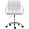 Silla De oficina Lucy V2 En Cuero PU Blanco