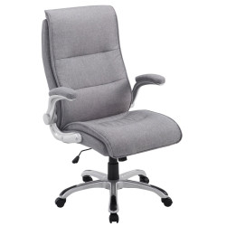 Silla De Oficina Villach XXL En Tela Gris claro