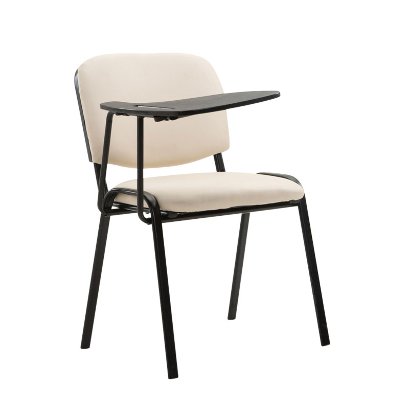 silla conferencia Ken con mesa plegable Crema