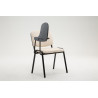 silla conferencia Ken con mesa plegable Crema