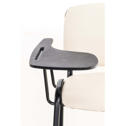 silla conferencia Ken con mesa plegable Crema