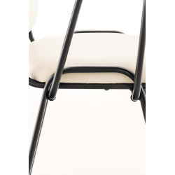 silla conferencia Ken con mesa plegable Crema