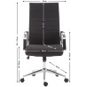 Silla De Oficina Kolumbus En Tela Negro