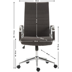 Silla De Oficina Kolumbus En Tela Gris oscuro