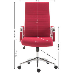 Silla De Oficina Kolumbus En Tela Rojo