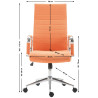 Silla De Oficina Kolumbus En Tela Naranja