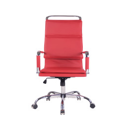 Silla De Oficina Bedford Rojo,Simil cuero