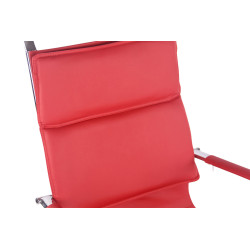 Silla De Oficina Bedford Rojo,Simil cuero