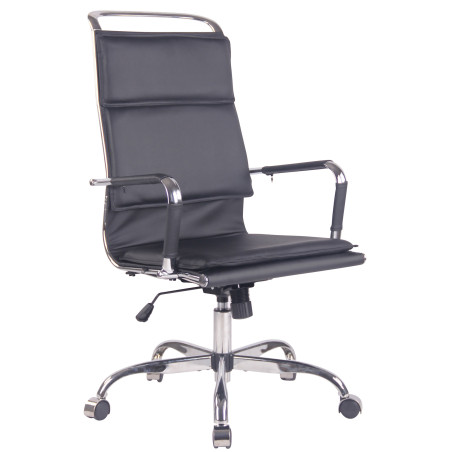 Silla De Oficina Bedford Negro,Simil cuero