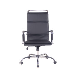 Silla De Oficina Bedford Negro,Simil cuero