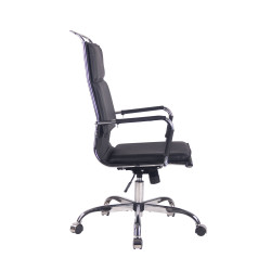 Silla De Oficina Bedford Negro,Simil cuero