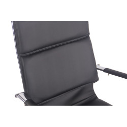 Silla De Oficina Bedford Negro,Simil cuero