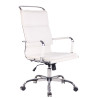 Silla De Oficina Bedford Blanco,Simil cuero