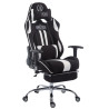 Silla Racing XL LIMIT V2 en Tela con/sin reposapiés Negro/blanco,Con reposapiés