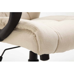 Silla de Oficina XL Sparta Tapizado en Tela Crema