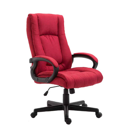 Silla de Oficina XL Sparta Tapizado en Tela Rojo