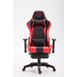 Silla Racing Boavista con/sin reposapiés Negro/rojo,Con reposapiés