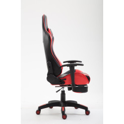 Silla Racing Boavista con/sin reposapiés Negro/rojo,Con reposapiés