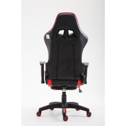 Silla Racing Boavista con/sin reposapiés Negro/rojo,Con reposapiés