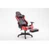 Silla Racing Boavista con/sin reposapiés Negro/rojo,Con reposapiés