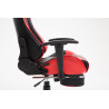 Silla Racing Boavista con/sin reposapiés Negro/rojo,Con reposapiés