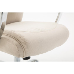 Silla De Oficina XL Vaud En Tela Crema