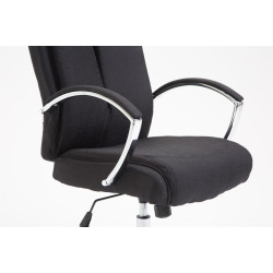 Silla De Oficina XL Vaud En Tela Negro