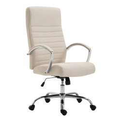 Silla  de Oficina XL Valais  en Tela Crema