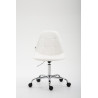 Silla De Oficina Reims En Cuero PU Blanco