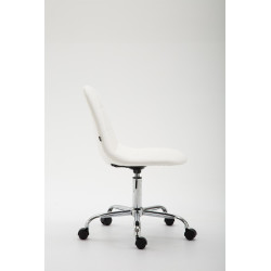 Silla De Oficina Reims En Cuero PU Blanco