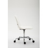 Silla De Oficina Reims En Cuero PU Blanco