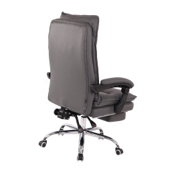 Silla de Oficina Power en Cuero PU Gris