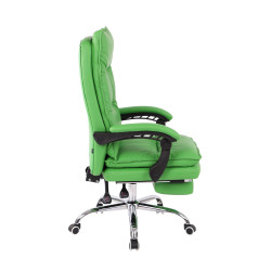 Silla de Oficina Power en Cuero PU Verde