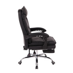 Silla de Oficina Power en Cuero PU Negro