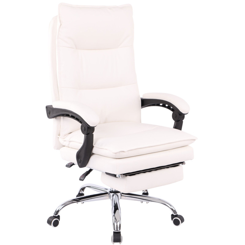 Silla de Oficina Power en Cuero PU Blanco