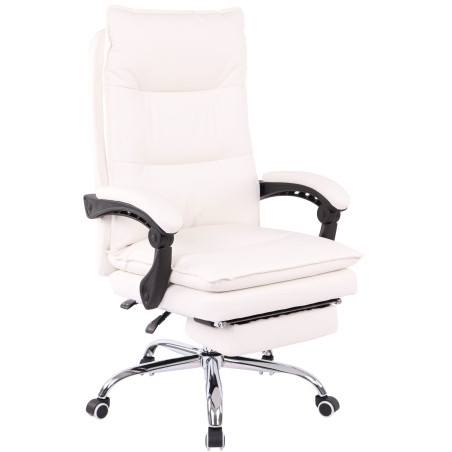 Silla de Oficina Power en Cuero PU Blanco