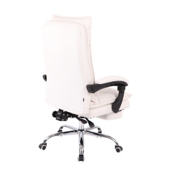 Silla de Oficina Power en Cuero PU Blanco