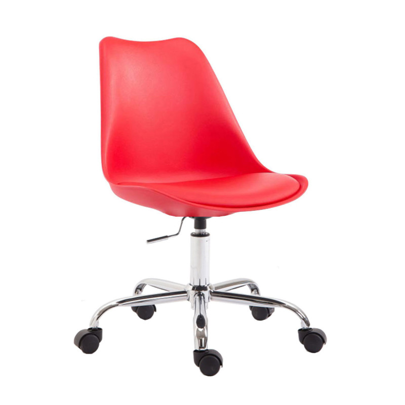 Silla de Oficina TOULOUSE con Estructura de Plástico Rojo