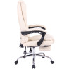 Silla De Oficina Oxygen Crema,Simil cuero