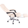 Silla De Oficina Oxygen Crema,Simil cuero