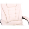 Silla De Oficina Oxygen Crema,Simil cuero