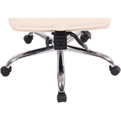 Silla De Oficina Oxygen Crema,Simil cuero