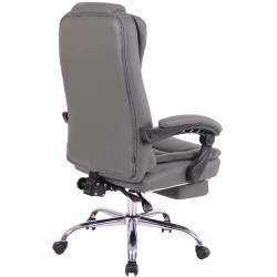 Silla De Oficina Oxygen Gris,Simil cuero