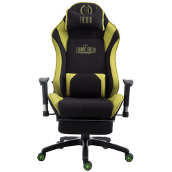 Silla Gaming Shift V2 en Tela Negro/verde,Con reposapiés