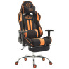 Silla Racing XL Limit En Tela Negro/naranja,Con reposapiés