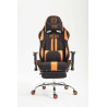 Silla Racing XL Limit En Tela Negro/naranja,Con reposapiés