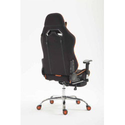 Silla Racing XL Limit En Tela Negro/naranja,Con reposapiés