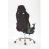 Silla Racing XL Limit En Tela Negro/naranja,Con reposapiés