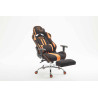 Silla Racing XL Limit En Tela Negro/naranja,Con reposapiés