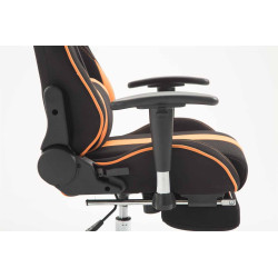 Silla Racing XL Limit En Tela Negro/naranja,Con reposapiés